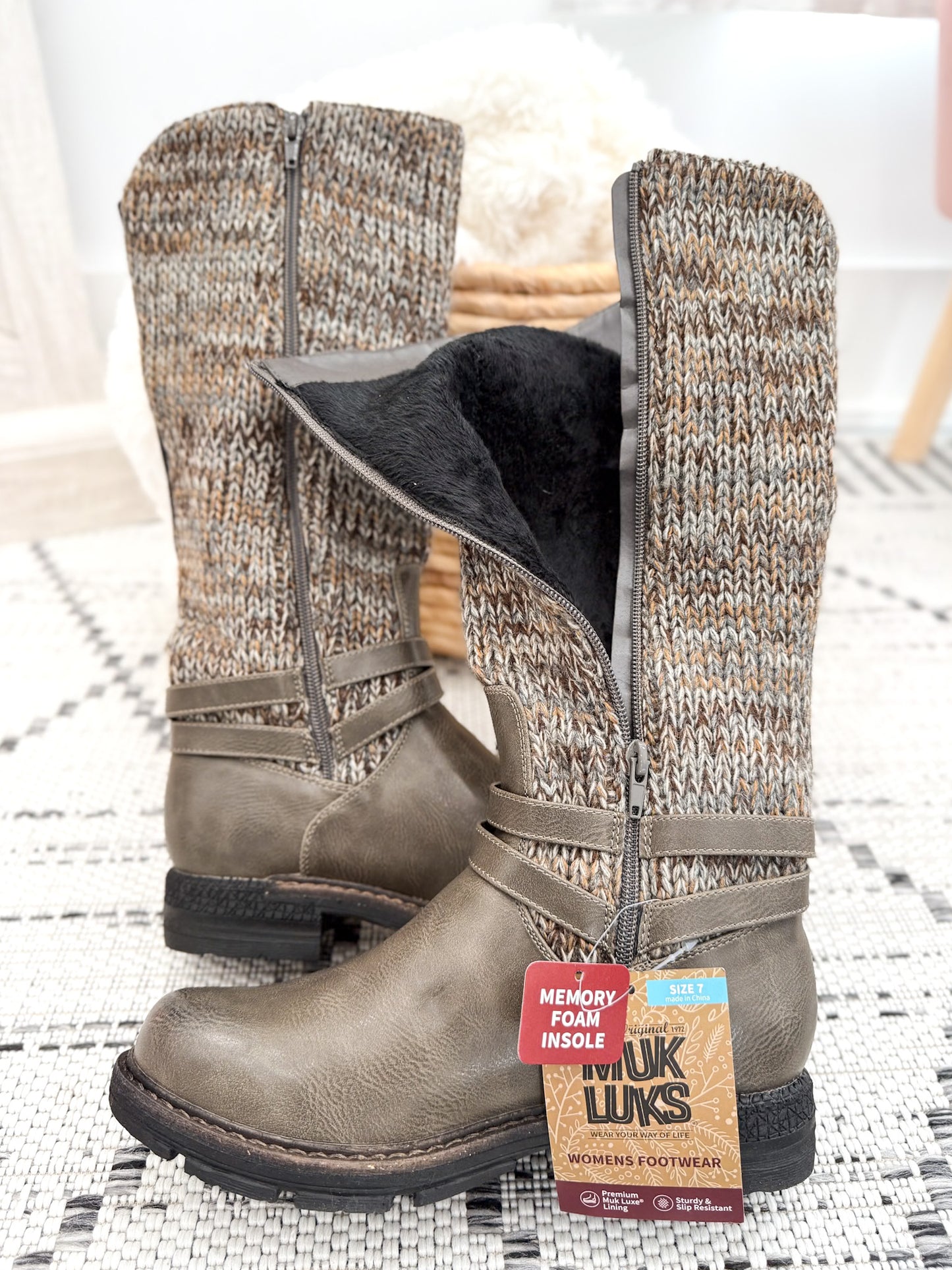 Muk Luks Logger Alberta Boot - Grey