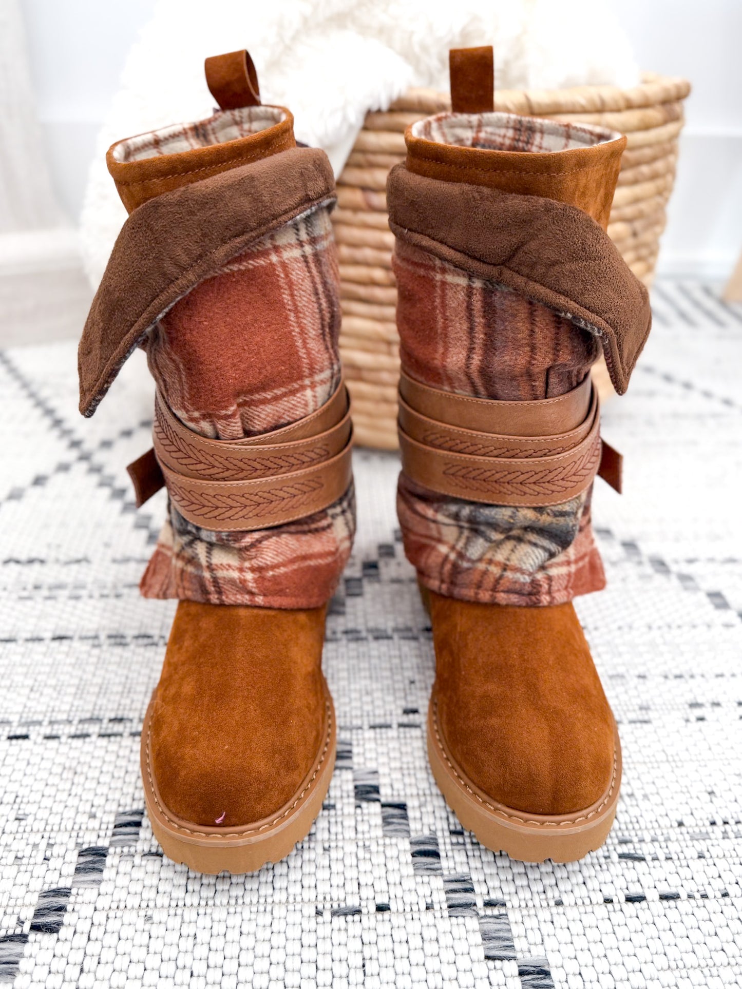 Muk Luks Slope Nikki Boot 3 in 1 - Saffron Plaid