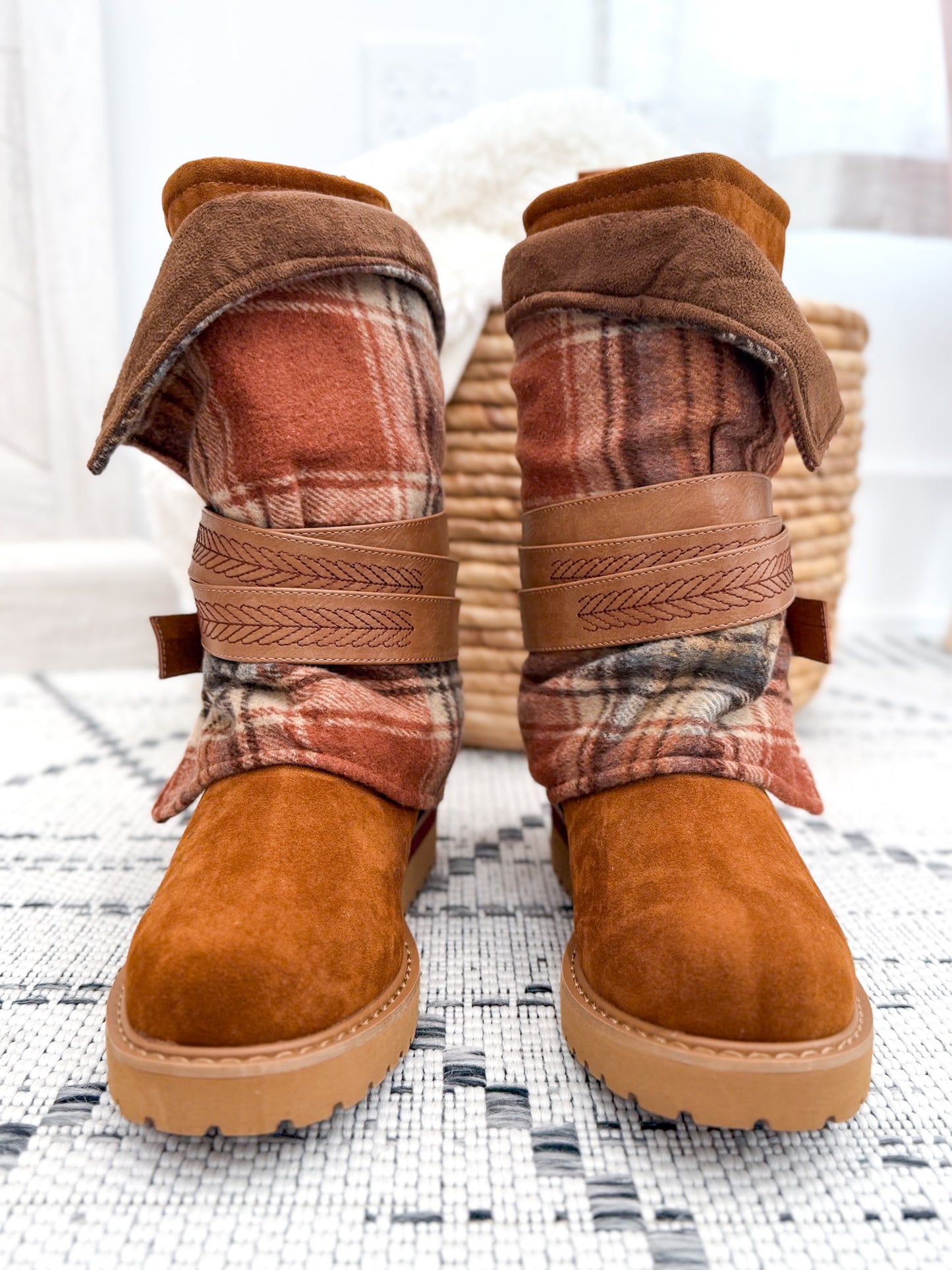 Muk Luks Slope Nikki Boot 3 in 1 - Saffron Plaid