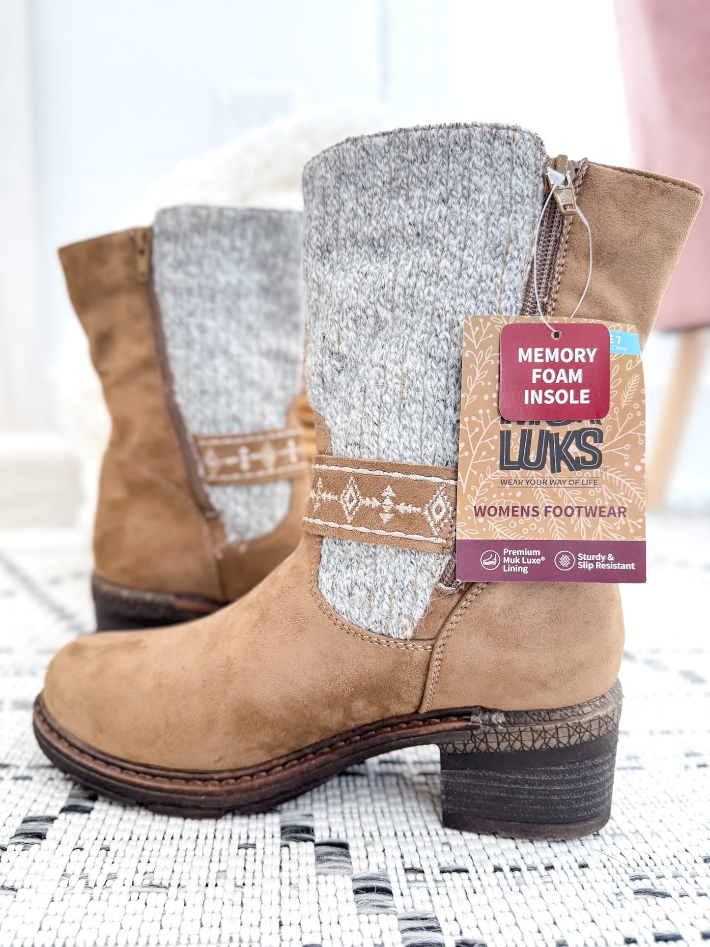 Muk Luks Arya Alice Boot - Stone