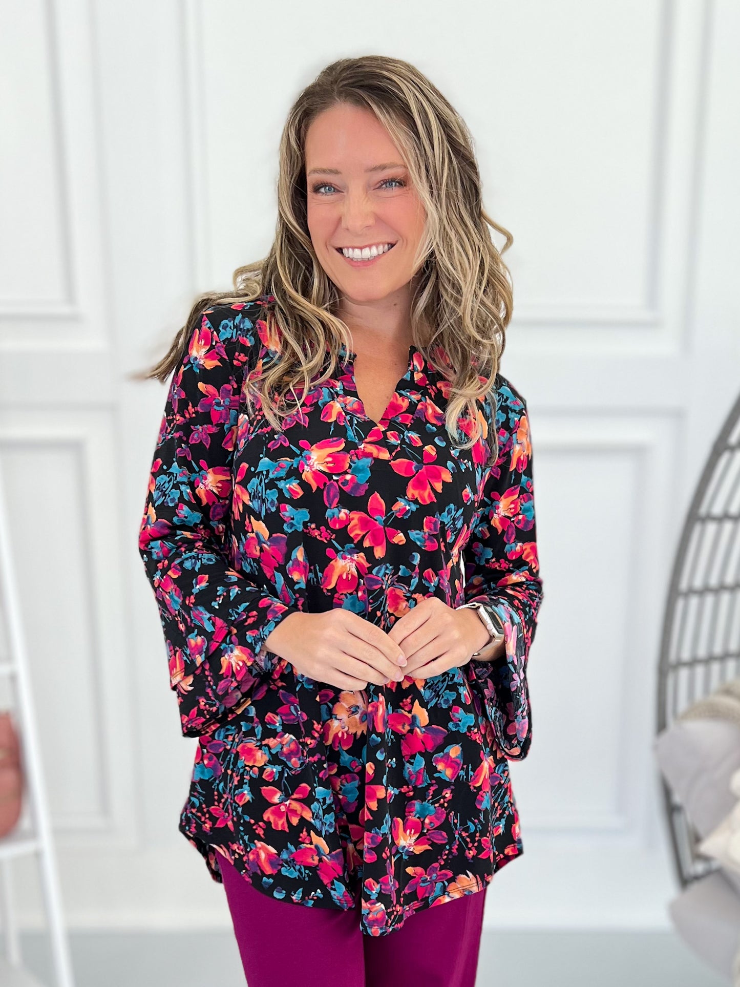 Floral Blur Top