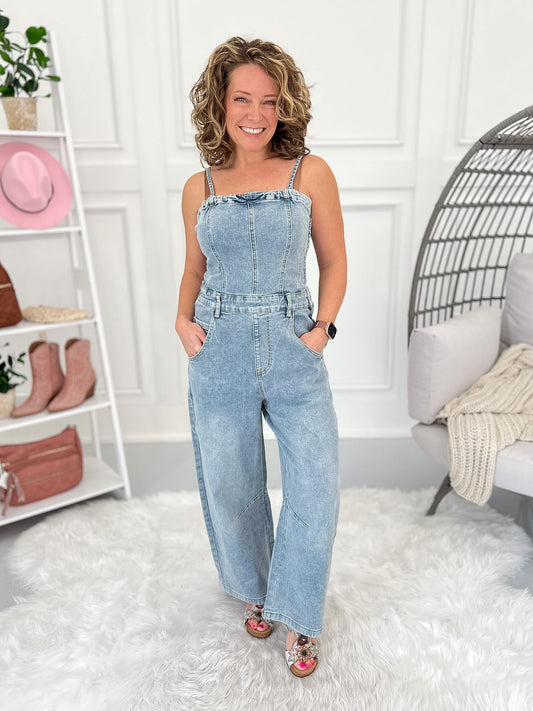 Joyous Days Denim Jumpsuit