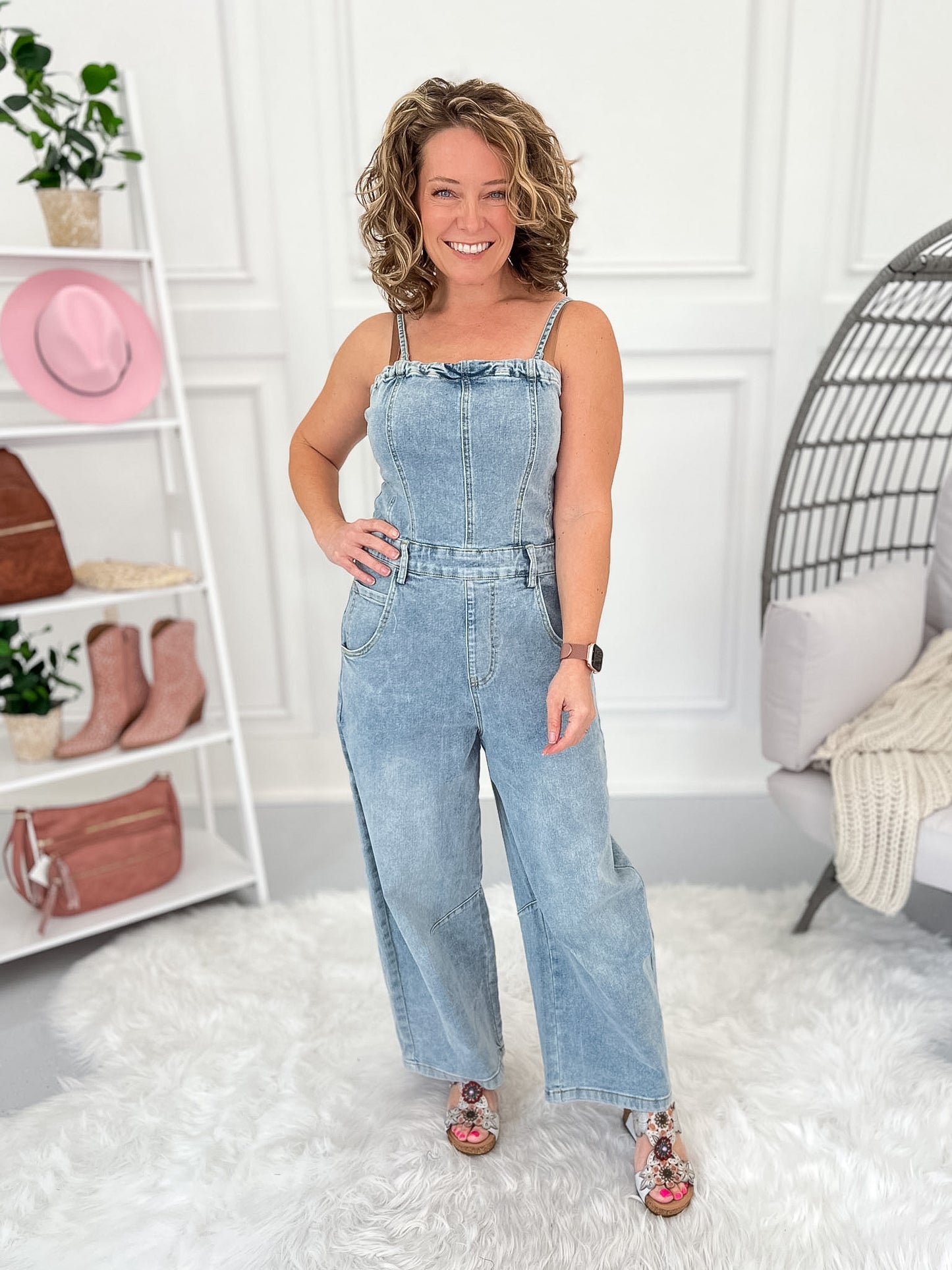 Joyous Days Denim Jumpsuit