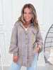 Dreaming On Button Up Top - Sage