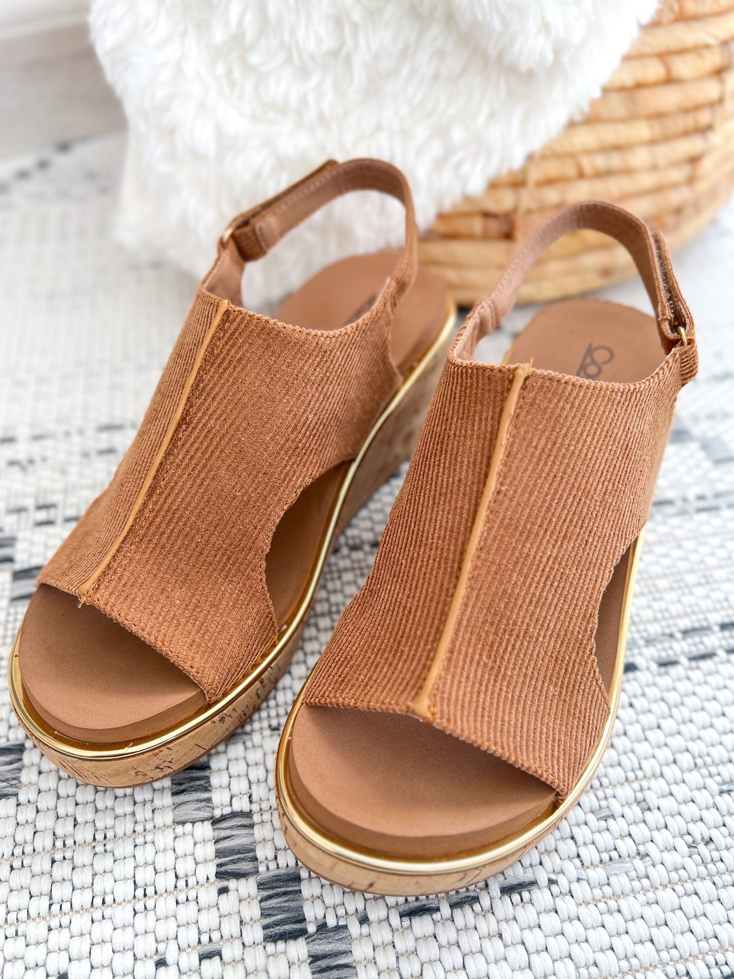 Corky's Carley Too Wedge - Chestnut Corduroy