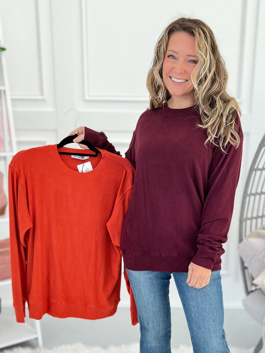 Corrine Ribbed Pullover Top