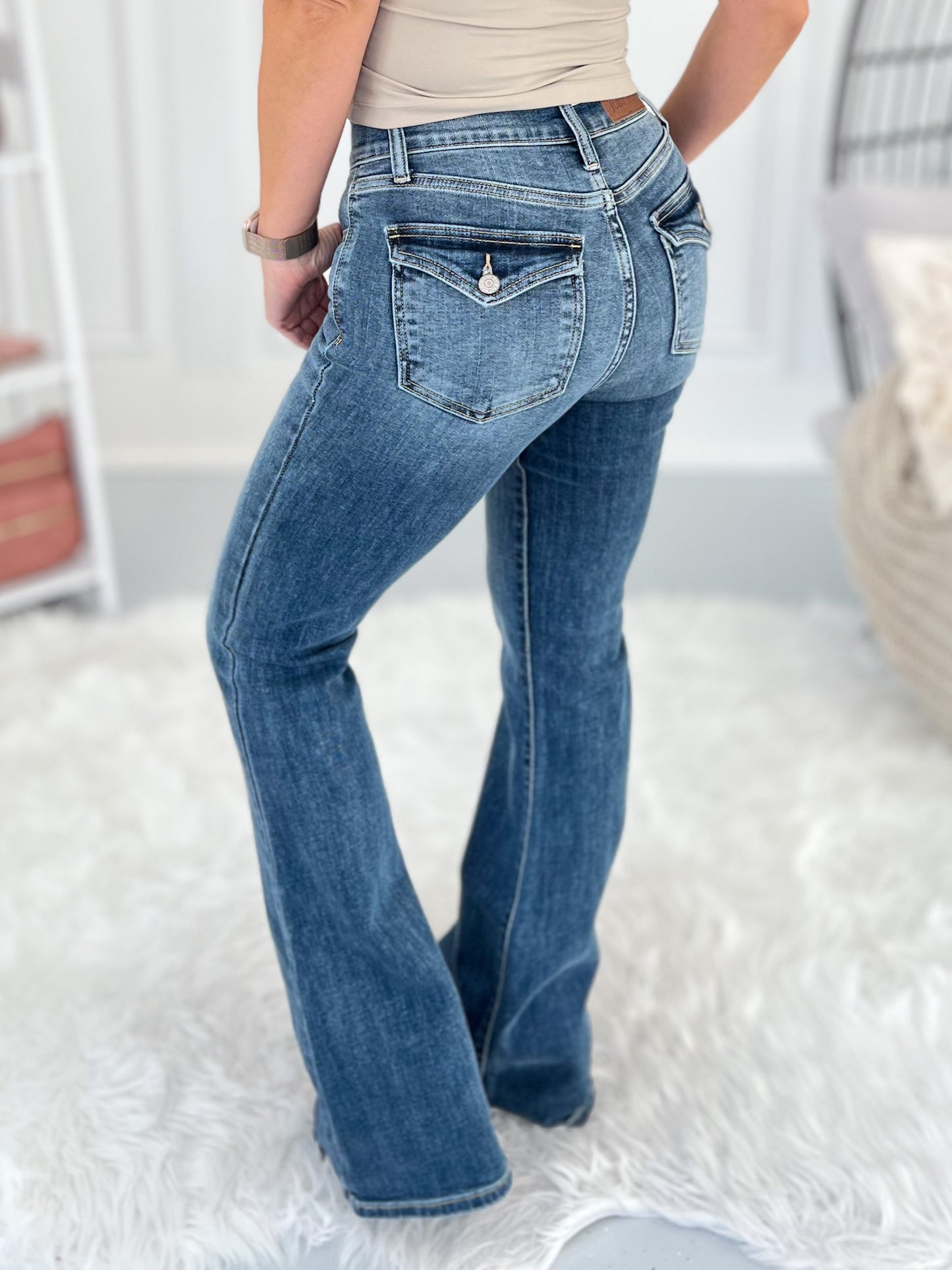 High Spirits - Judy Blue Tinted Flare Jeans