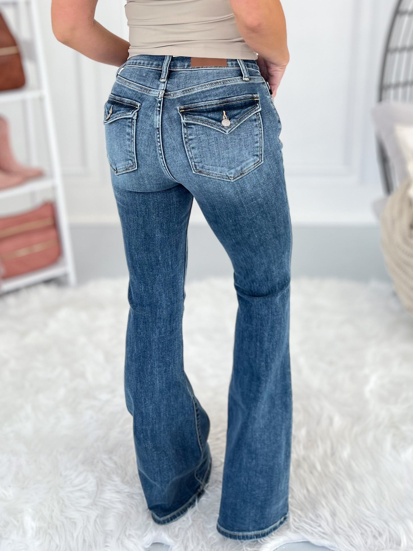 High Spirits - Judy Blue Tinted Flare Jeans