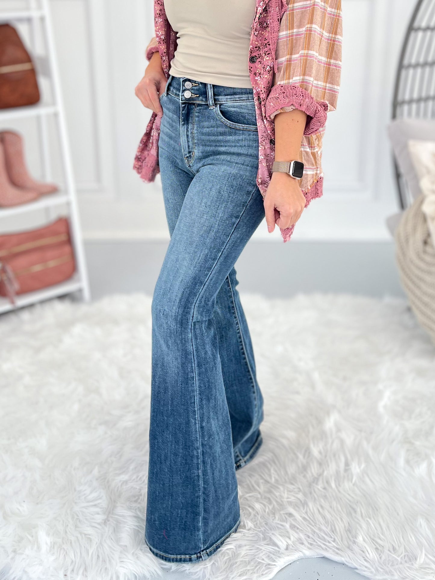 High Spirits - Judy Blue Tinted Flare Jeans