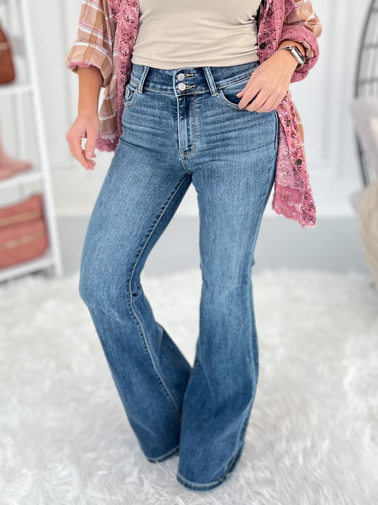 High Spirits - Judy Blue Tinted Flare Jeans