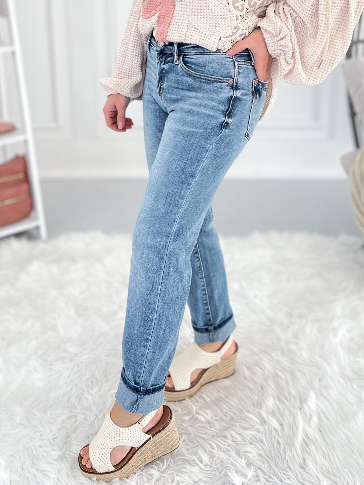 Off The Hook - Judy Blue Cell Phone Pocket Slim Fit Jeans