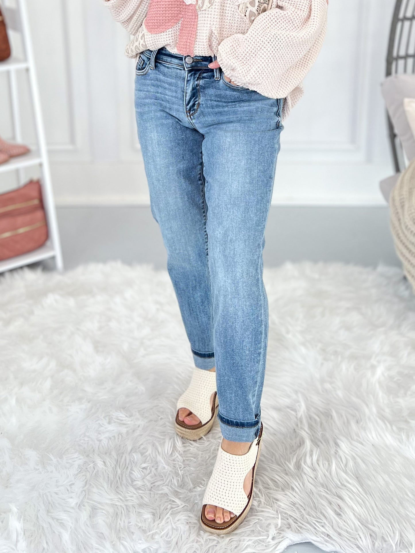 Off The Hook - Judy Blue Cell Phone Pocket Slim Fit Jeans