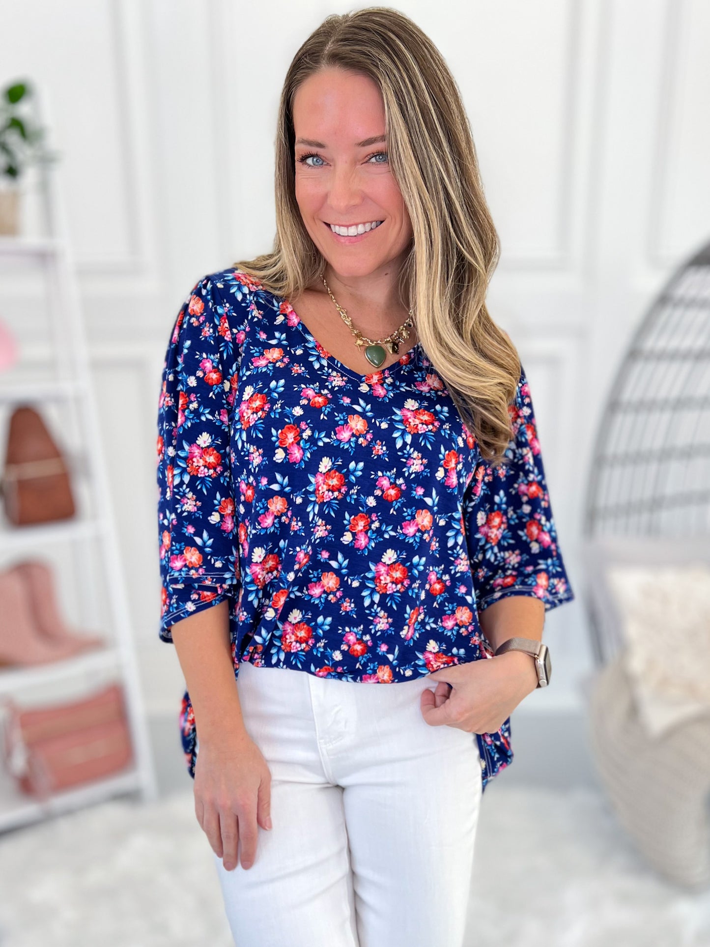 So Good To Me Top Navy