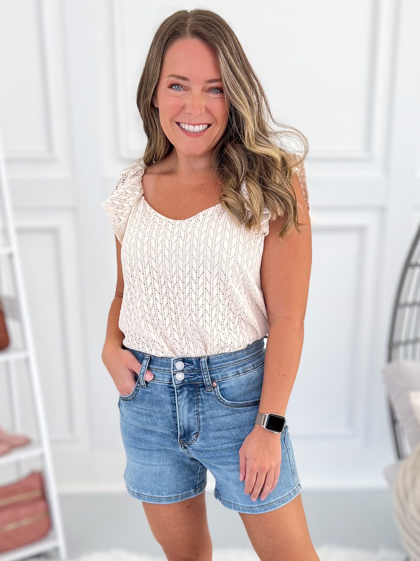 Cool Breeze - Judy Blue Tummy Control Cool Denim Shorts - Final Sale