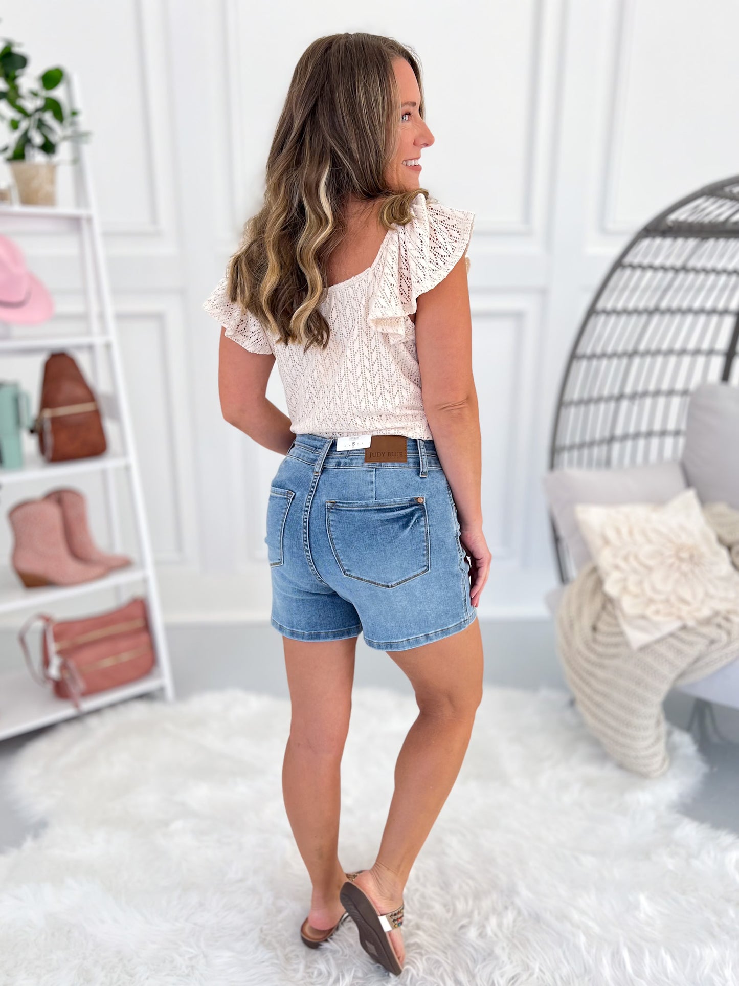 Cool Breeze - Judy Blue Tummy Control Cool Denim Shorts - Final Sale