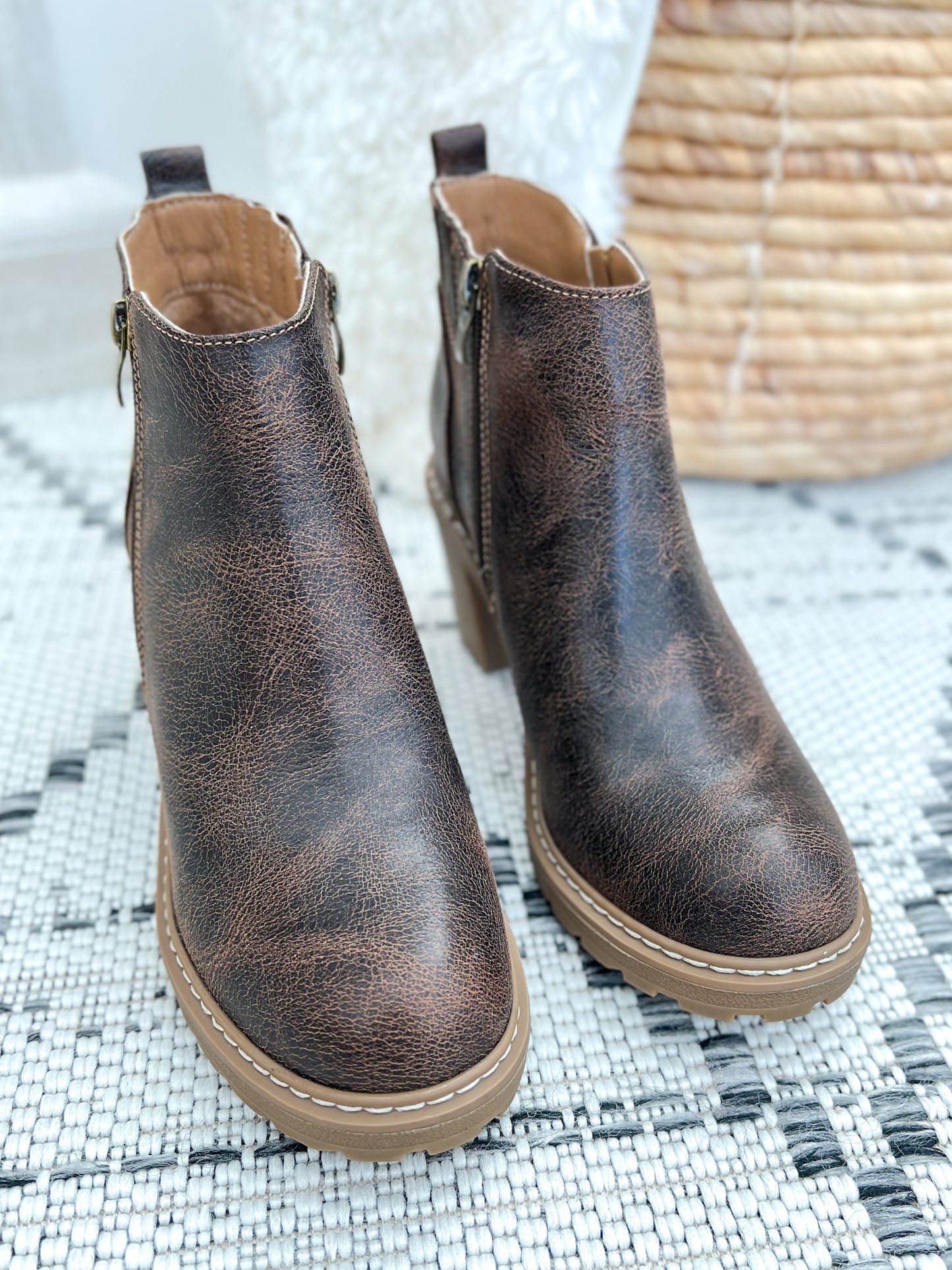 Corky's Rocky Top Block Heel Ankle Boot - Espresso Crinkle