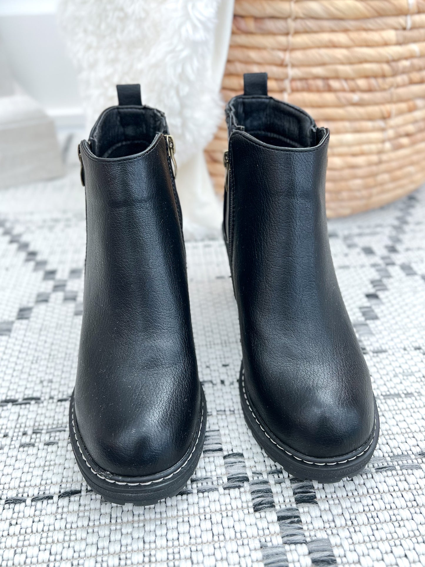 Corky's Rocky Top Block Heel Ankle Boot - Black