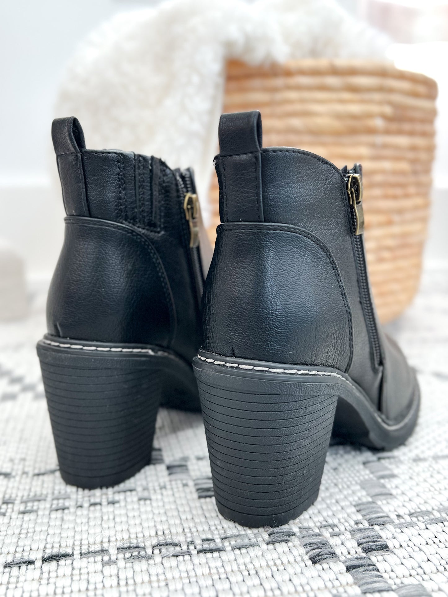 Corky's Rocky Top Block Heel Ankle Boot - Black