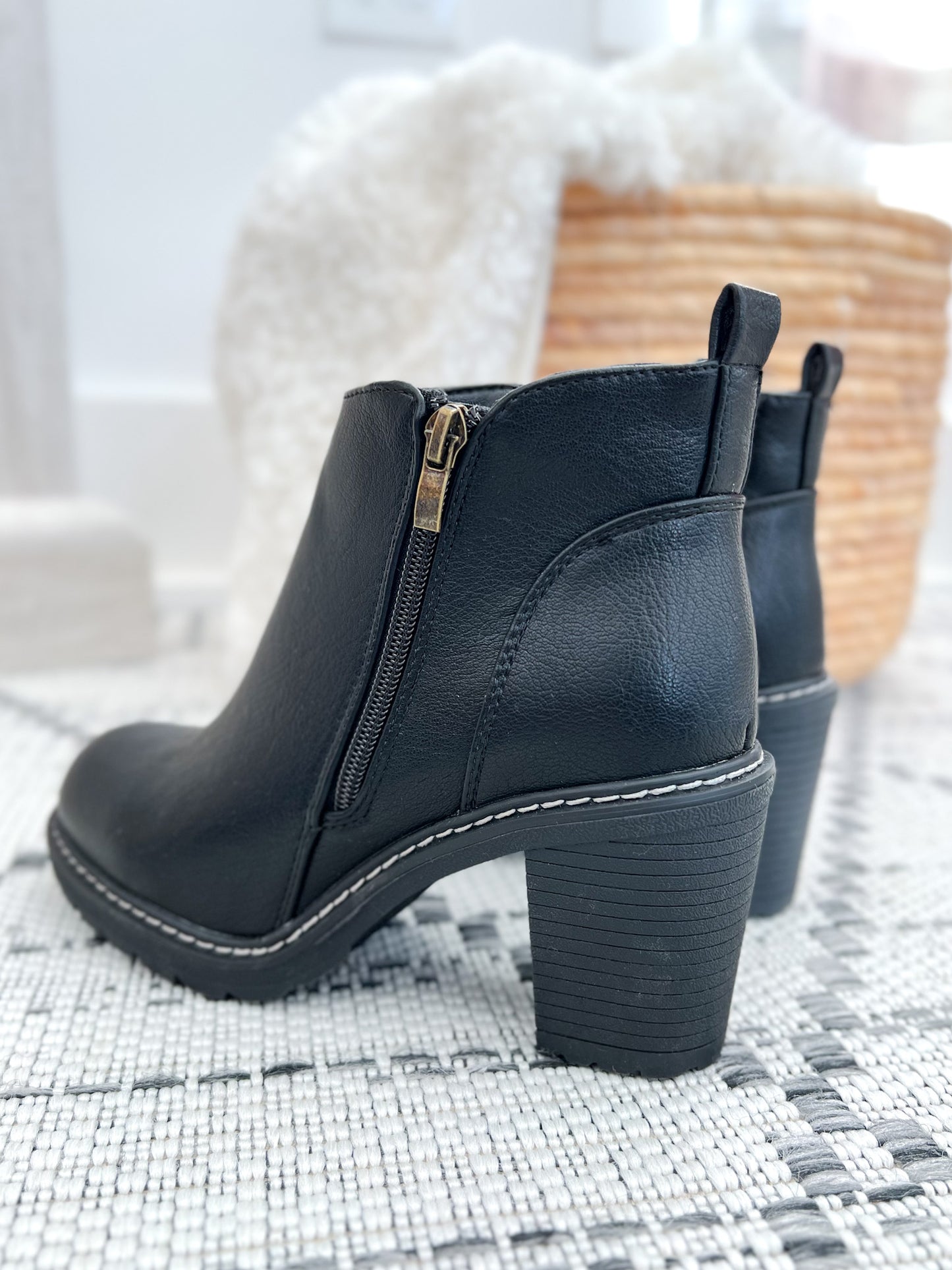 Corky's Rocky Top Block Heel Ankle Boot - Black