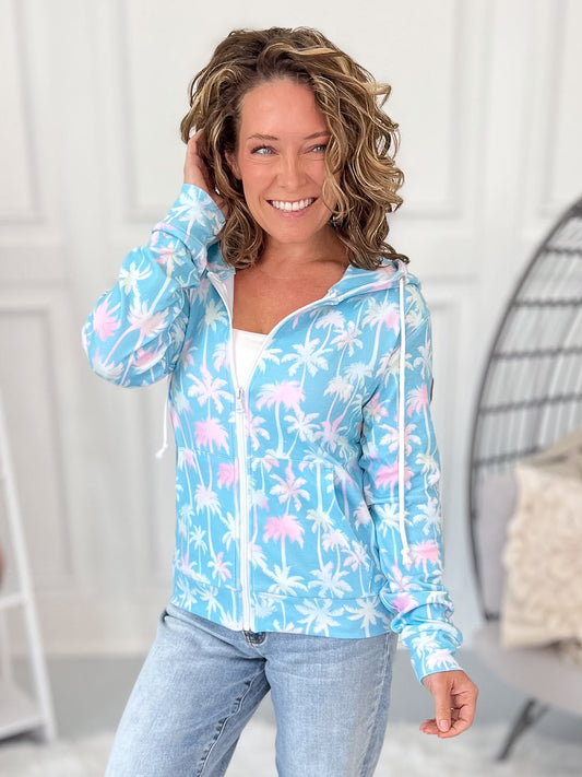 Palm Tree Dreams Zip-up Hoodie