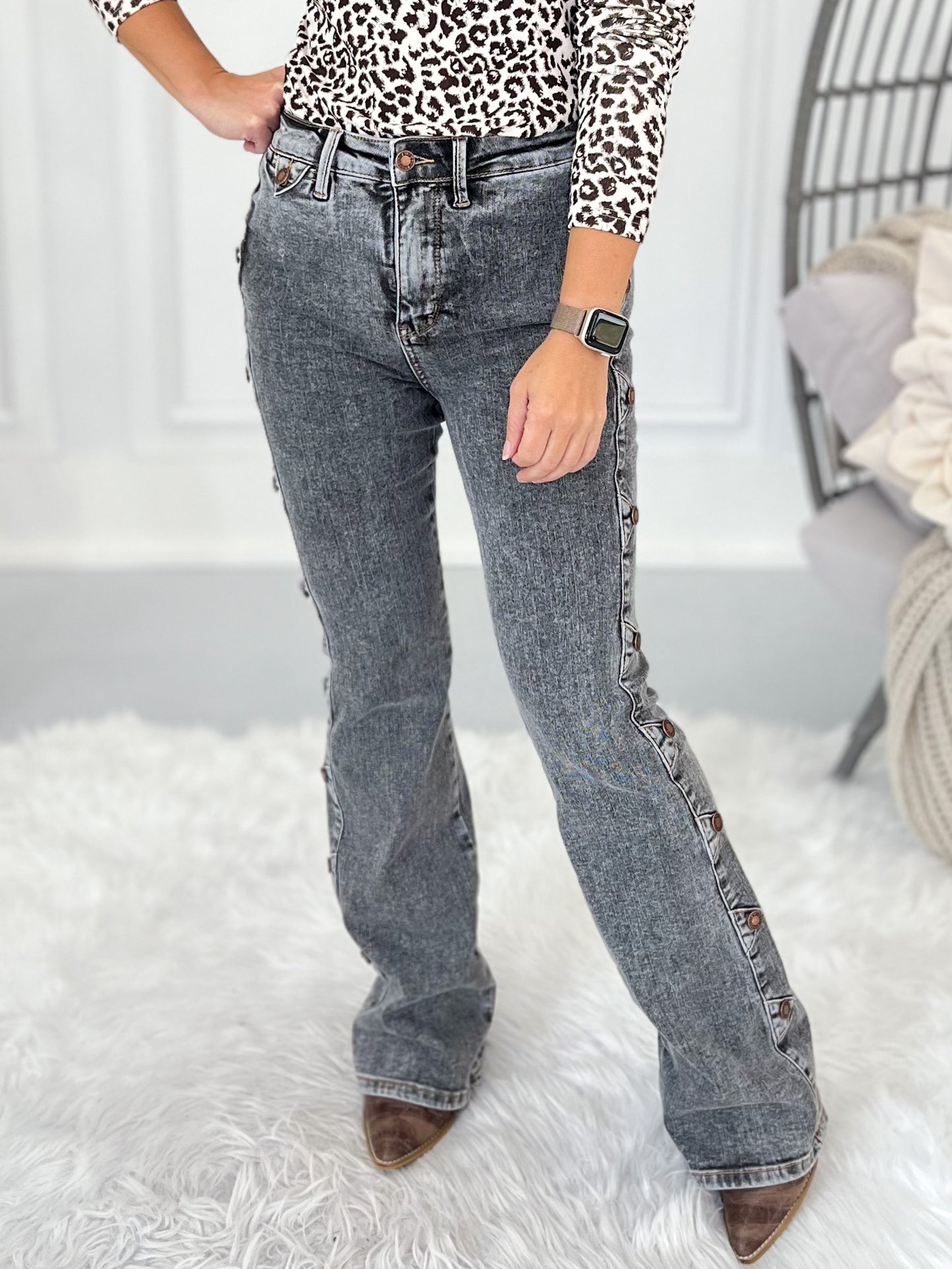 Saddle Up - Judy Blue Western Side Seam Bootcut Jean