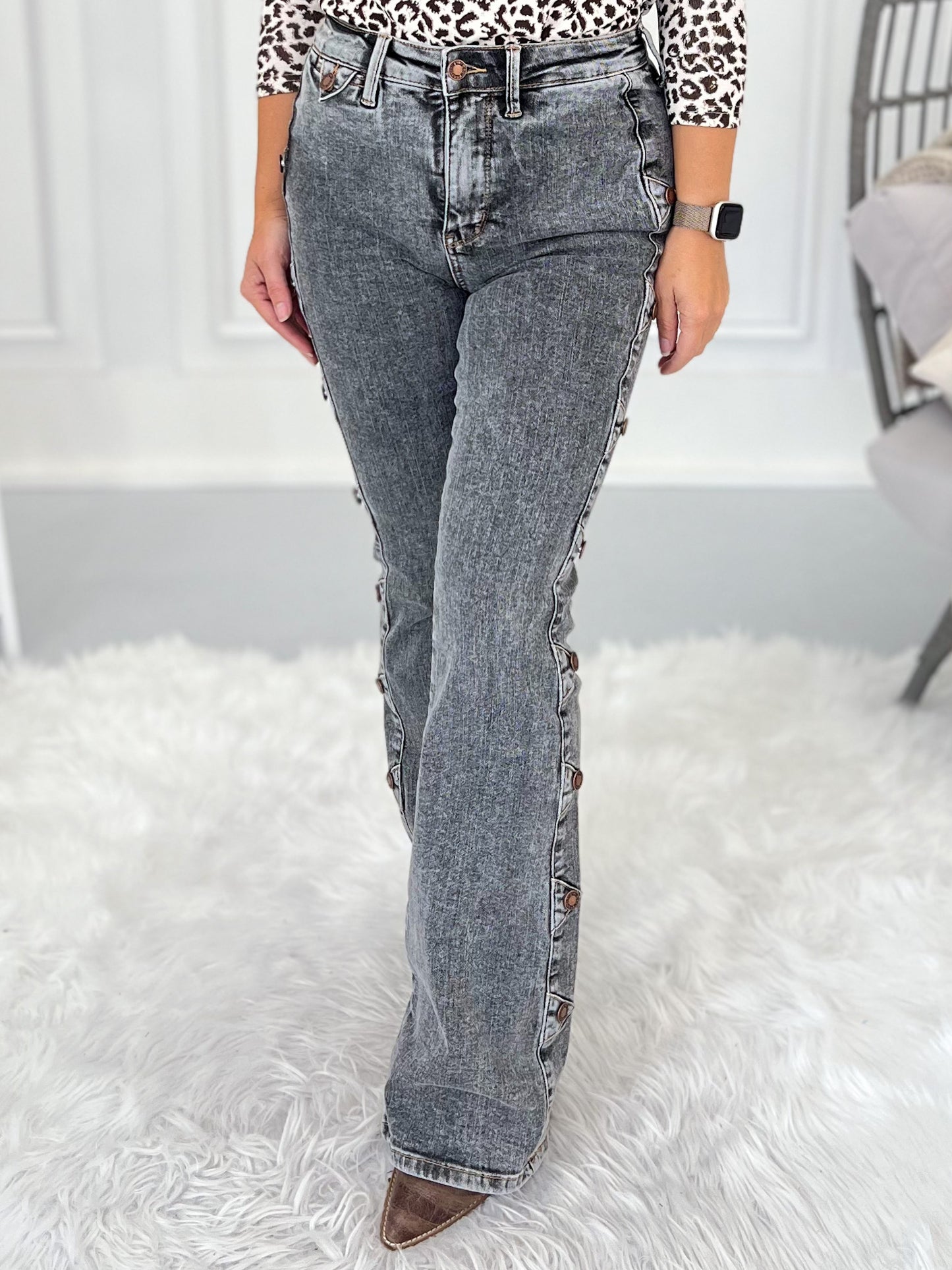 Saddle Up - Judy Blue Western Side Seam Bootcut Jean