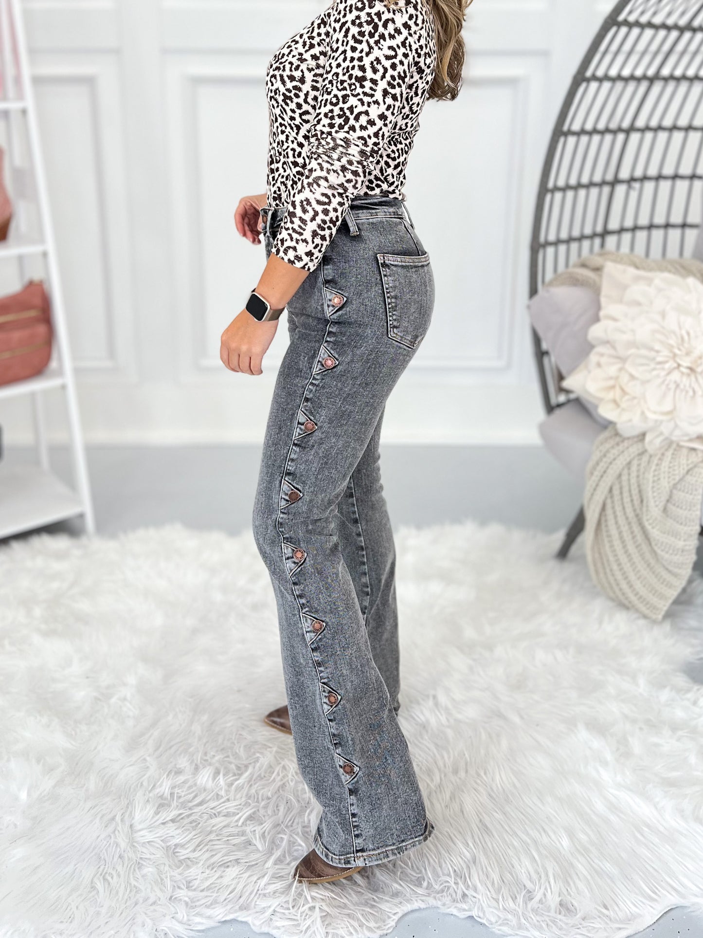 Saddle Up - Judy Blue Western Side Seam Bootcut Jean