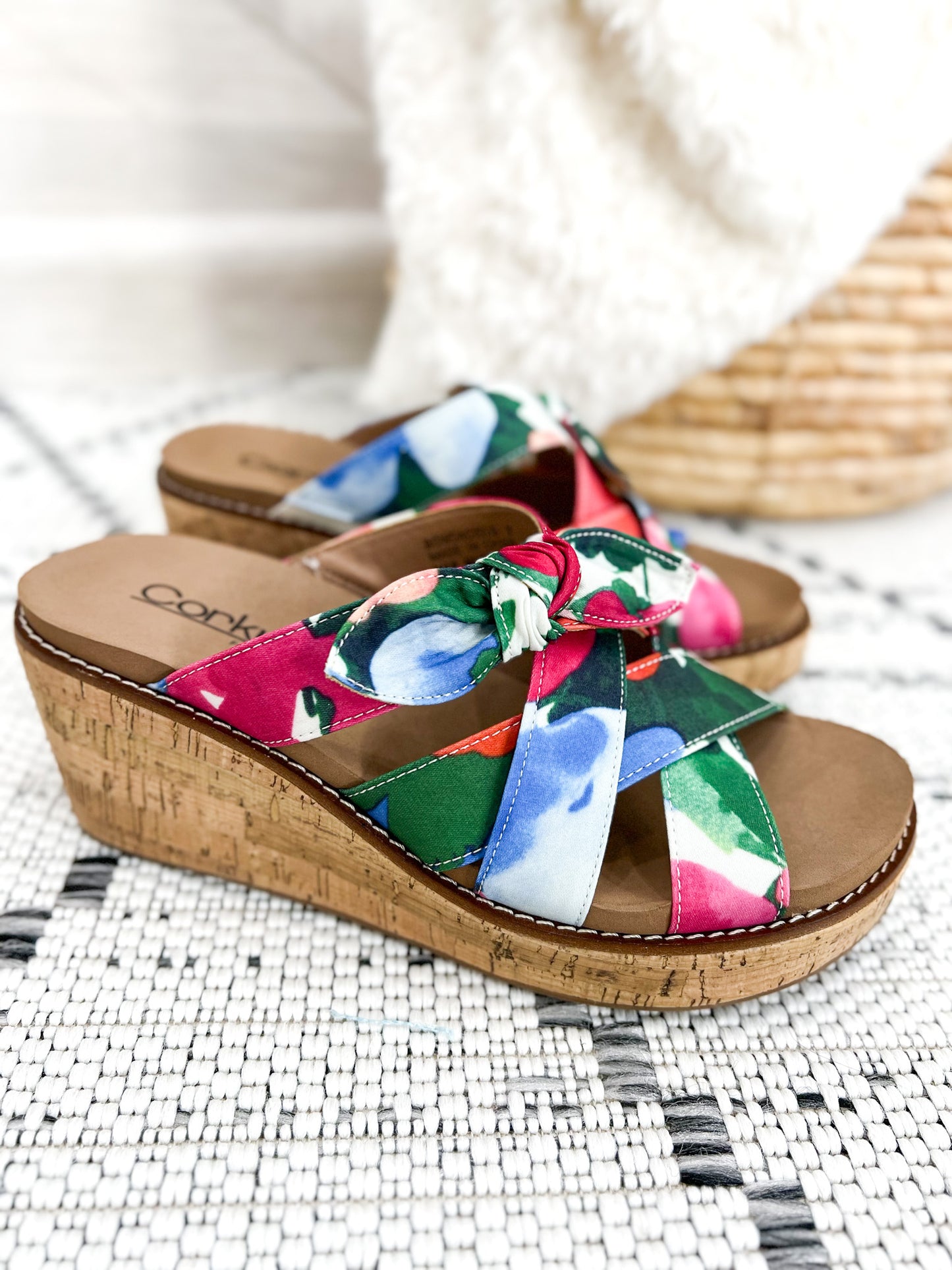 Corky's Bowdacious Wedge - Floral - Final Sale