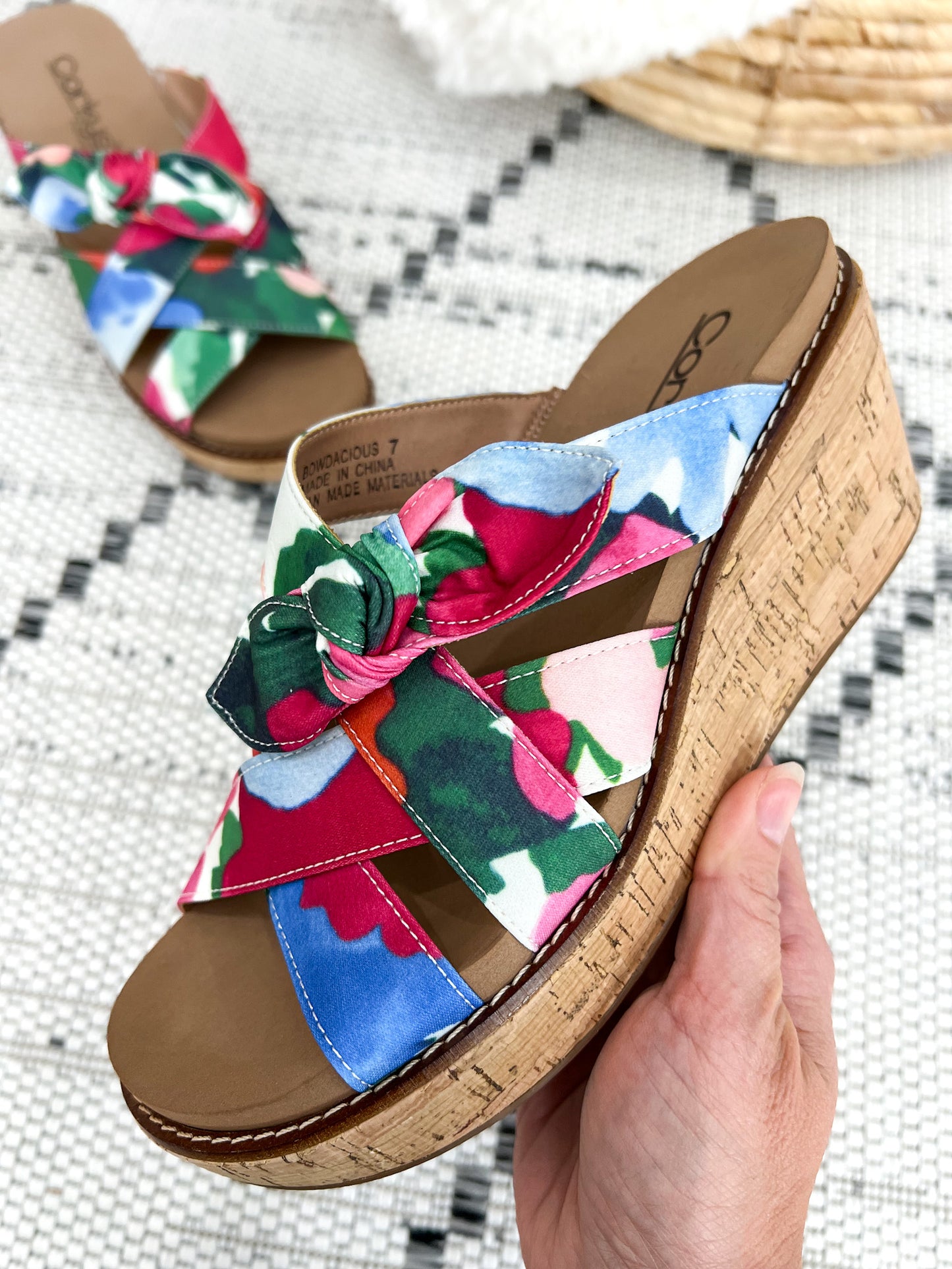 Corky's Bowdacious Wedge - Floral - Final Sale