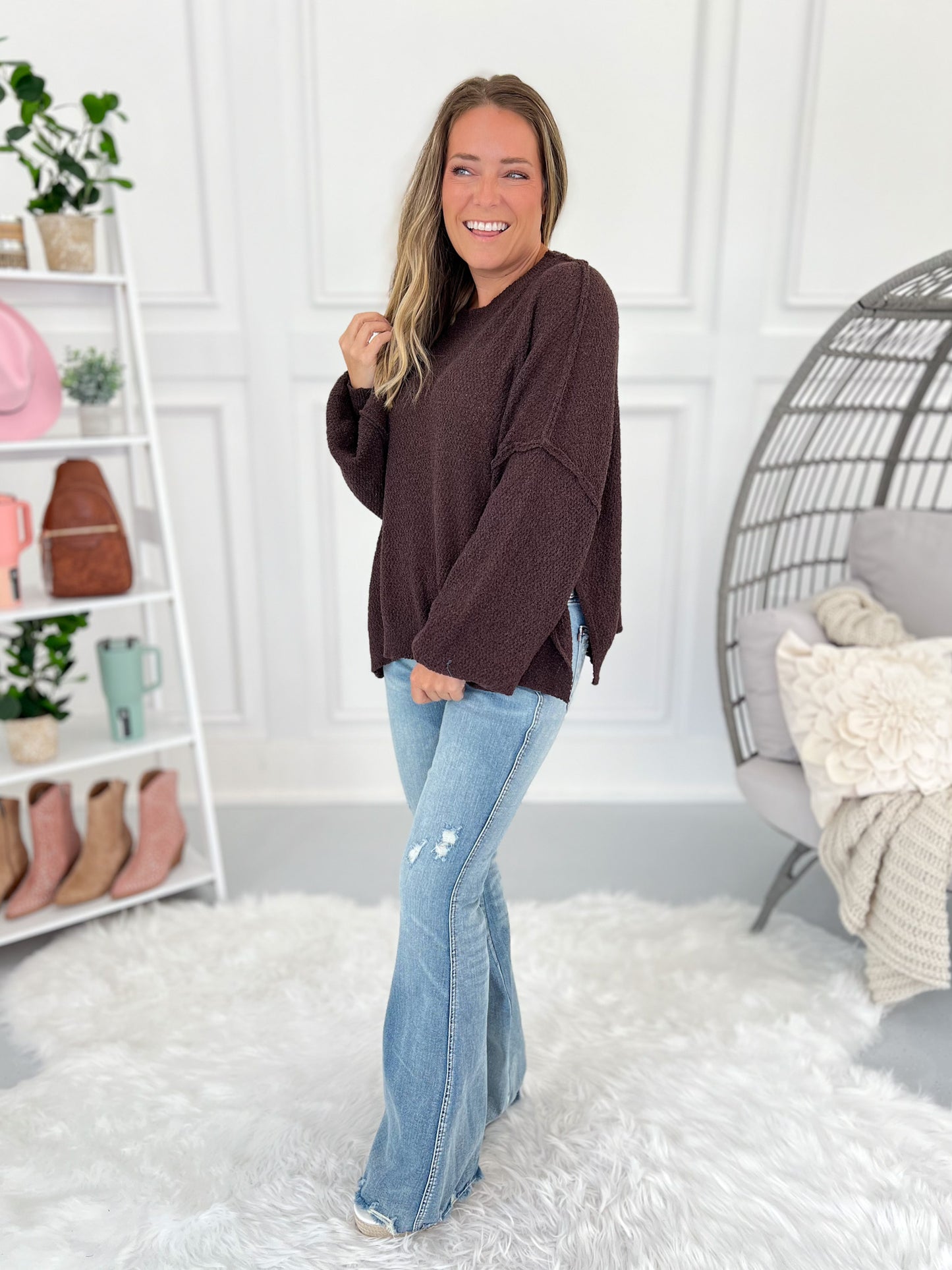 Sweet Sweet Chocolate Knit Top