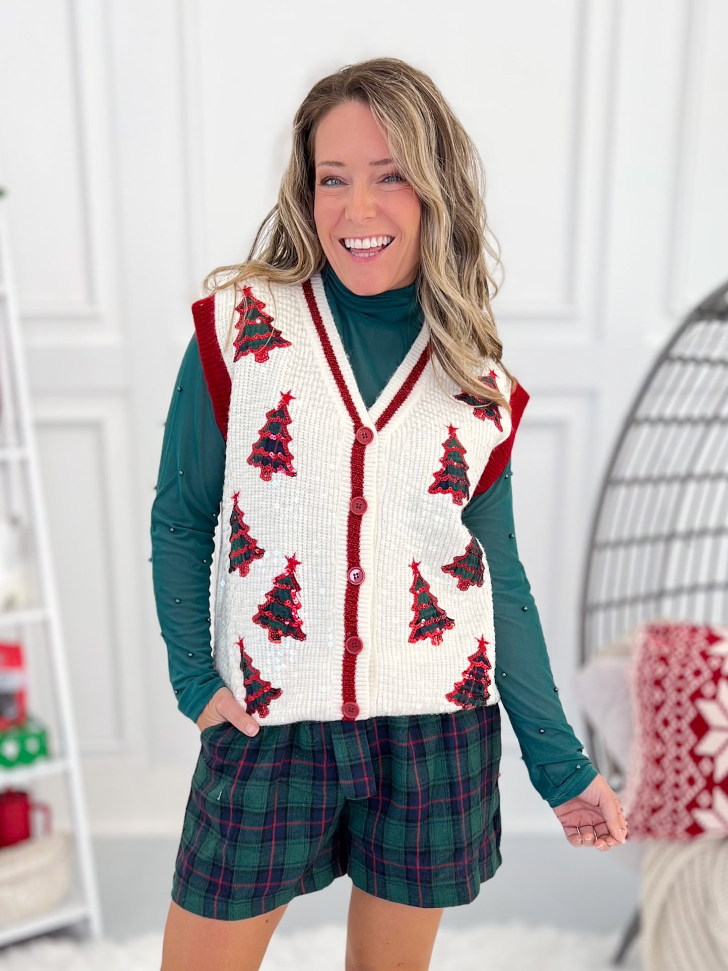 Shimmer Me Timbers Sweater Vest