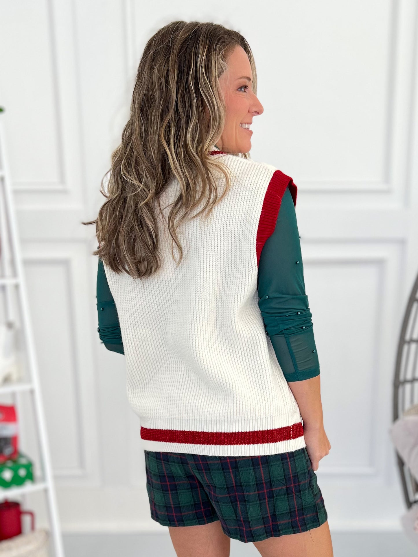 Shimmer Me Timbers Sweater Vest