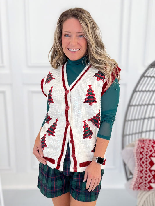 Shimmer Me Timbers Sweater Vest