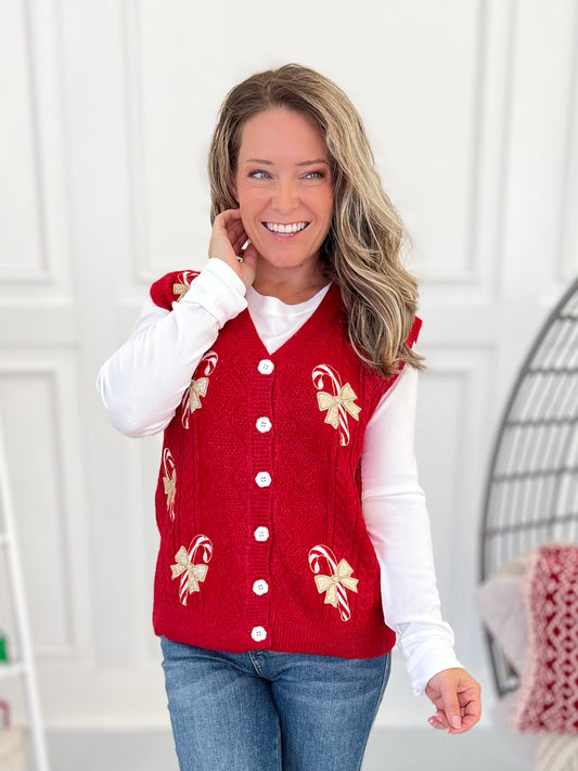 Peppermint Pop Sweater Vest