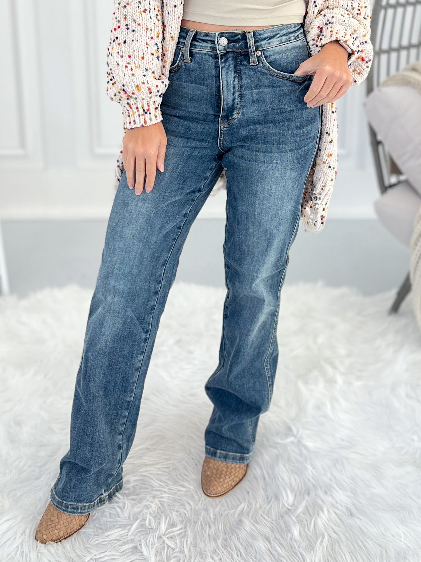 Straight To The Top - Judy Blue Tummy Control Straight Leg Jean