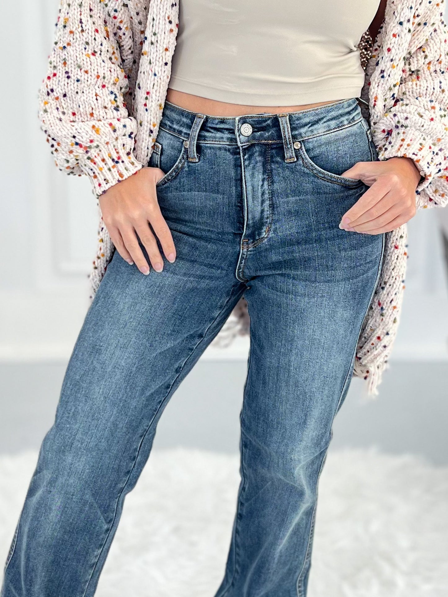 Straight To The Top - Judy Blue Tummy Control Straight Leg Jean
