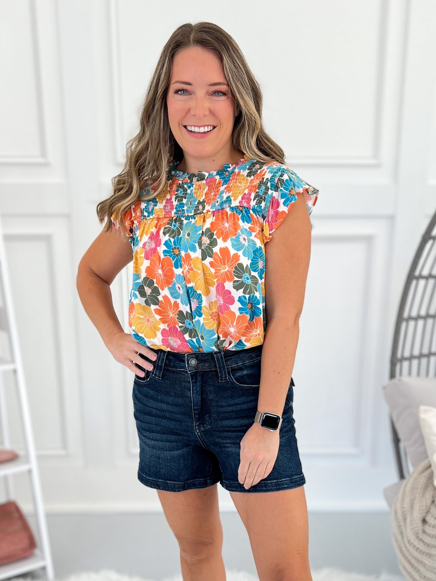 Barefoot Blues - Judy Blue Back Flap Pocket Shorts