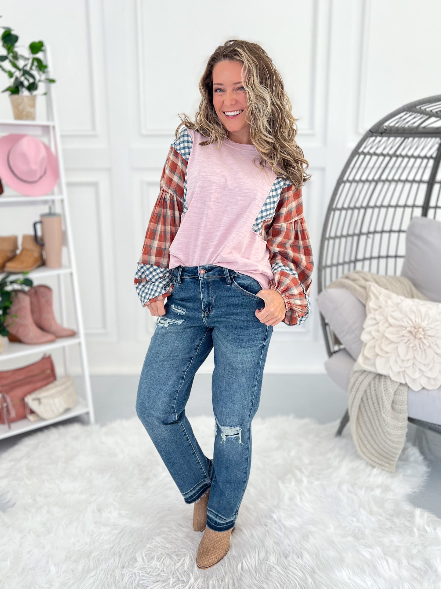 Patched Up - Judy Blue Patch Destroy Release Hem Boyfriend Jean