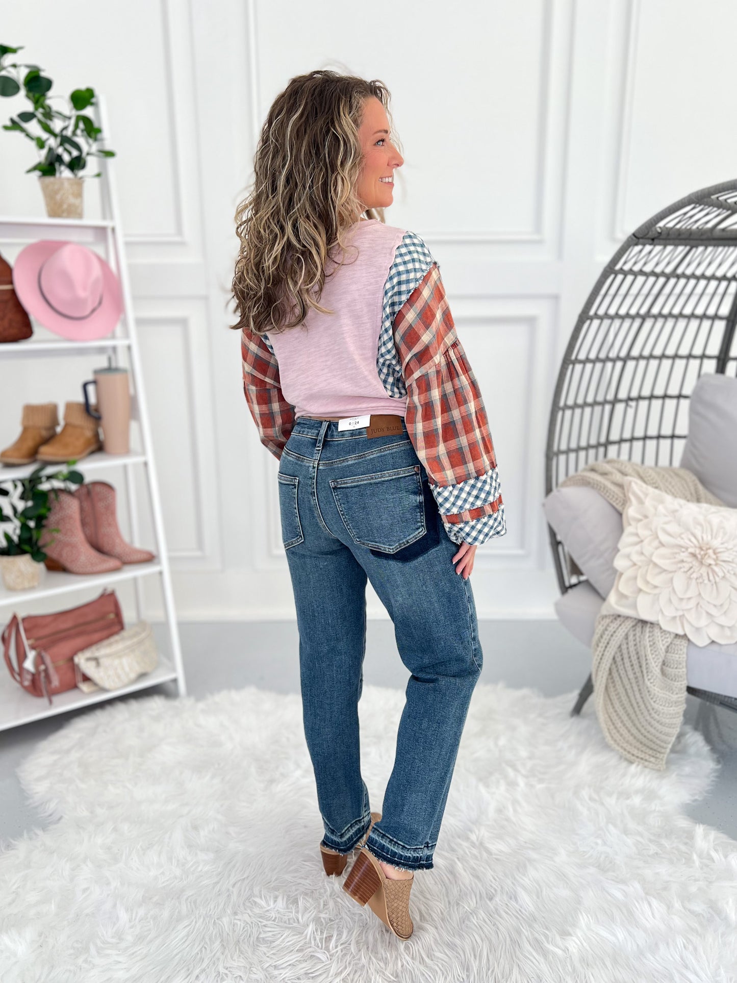 Patched Up - Judy Blue Patch Destroy Release Hem Boyfriend Jean