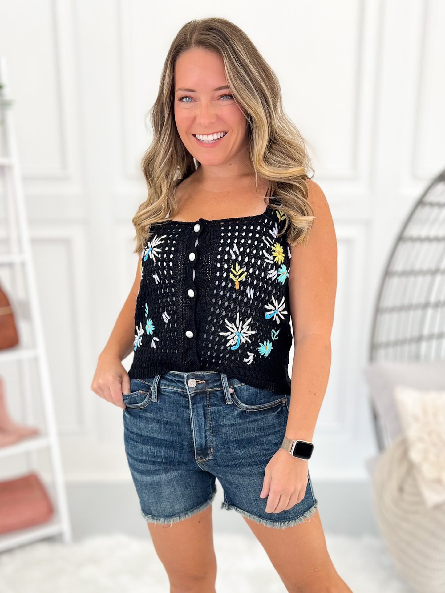 Sun Is Shining - Judy Blue Tummy Control Shield Pocket Shorts - Final Sale