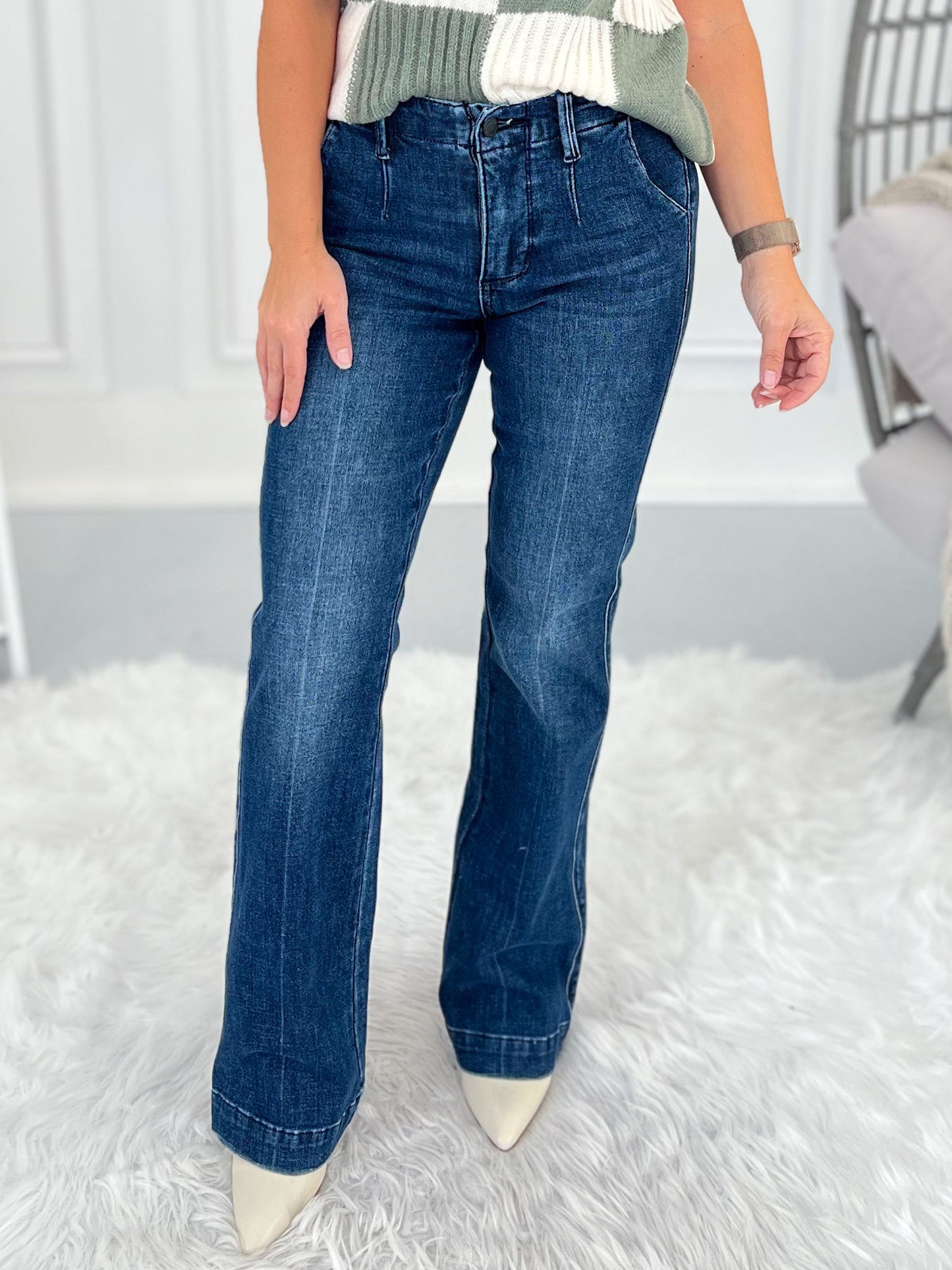 Back To Business - Judy Blue Tummy Control Trouser Bootcut Jean