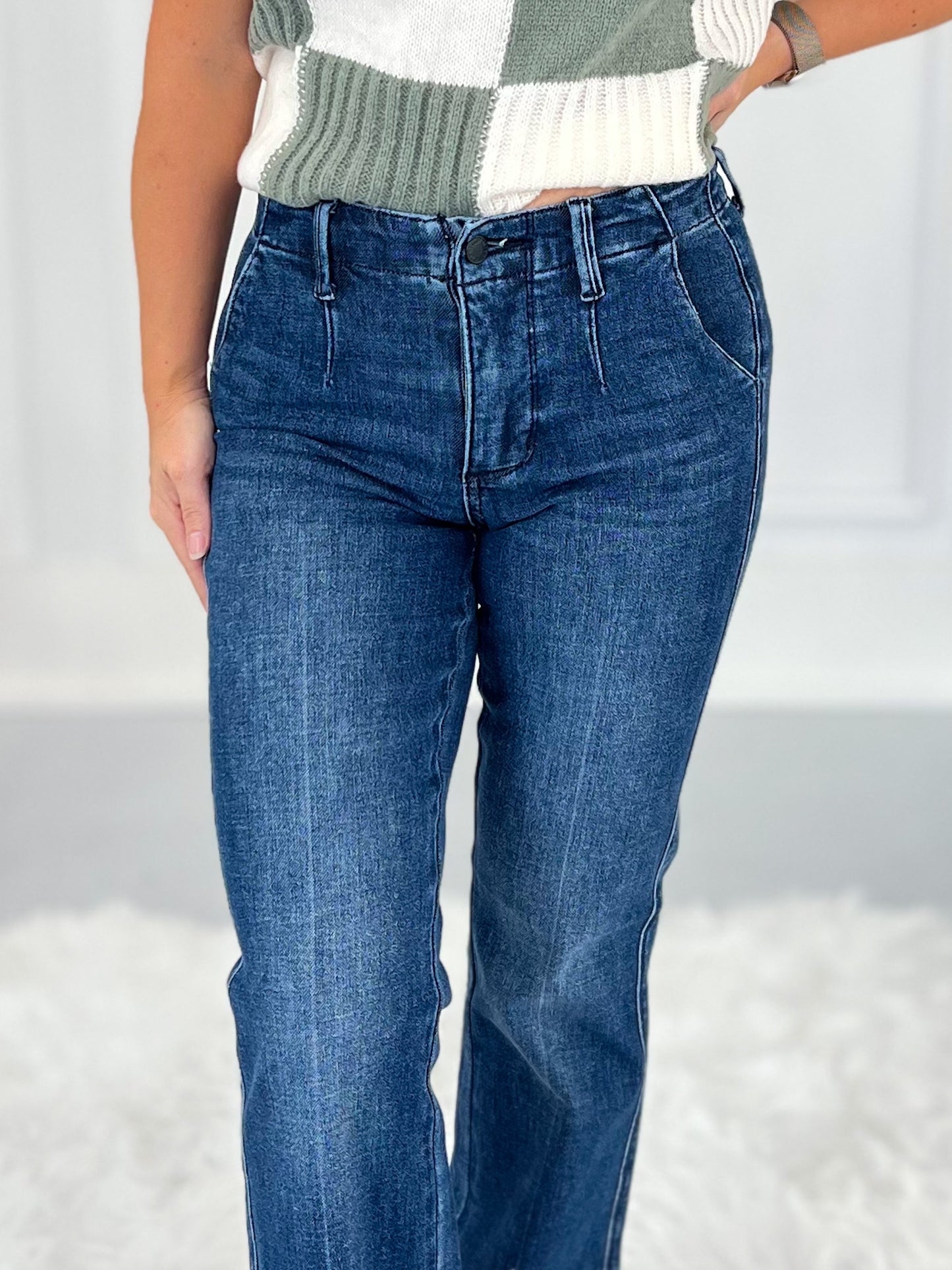 Back To Business - Judy Blue Tummy Control Trouser Bootcut Jean