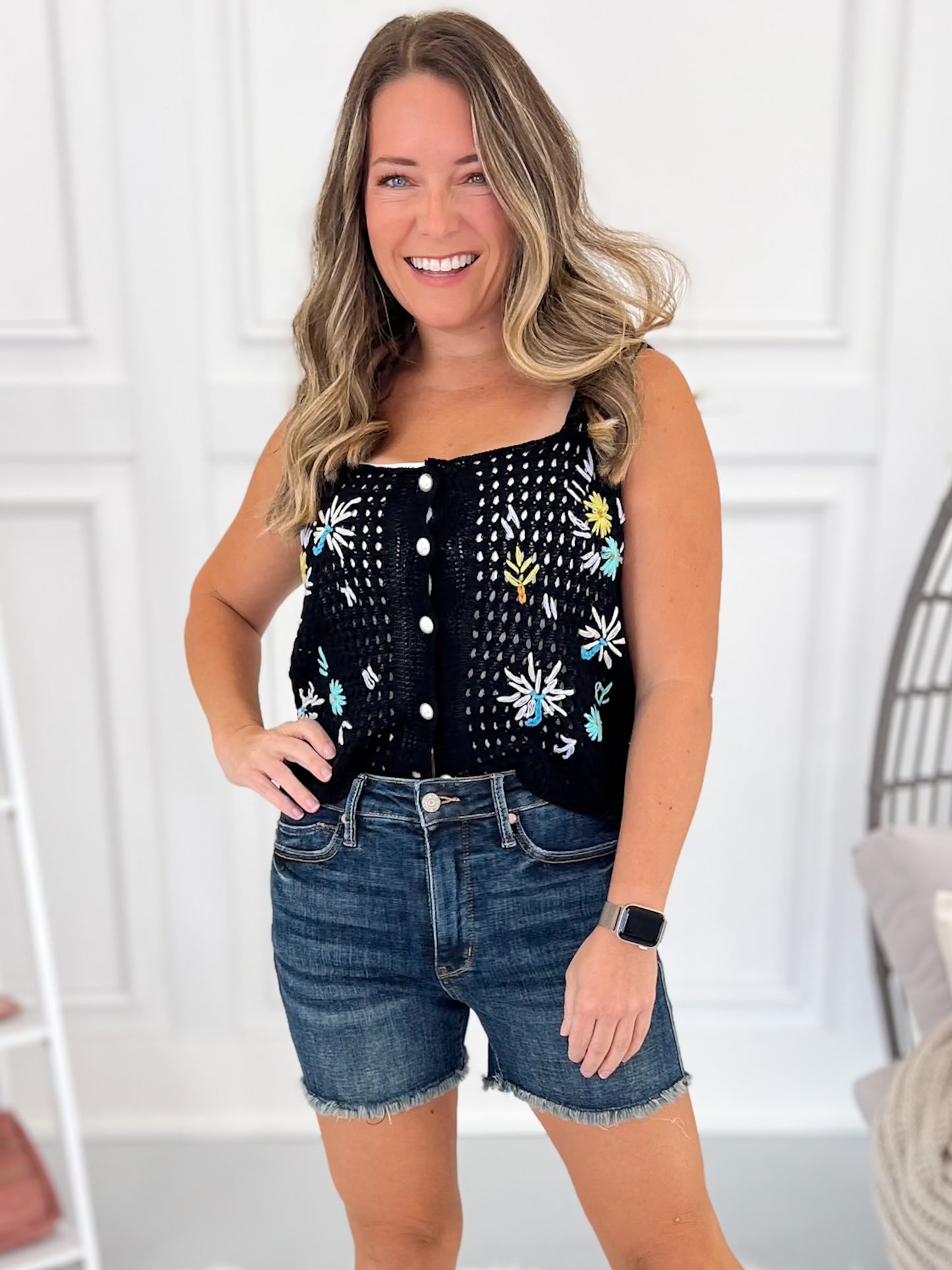 Sun Is Shining - Judy Blue Tummy Control Shield Pocket Shorts - Final Sale