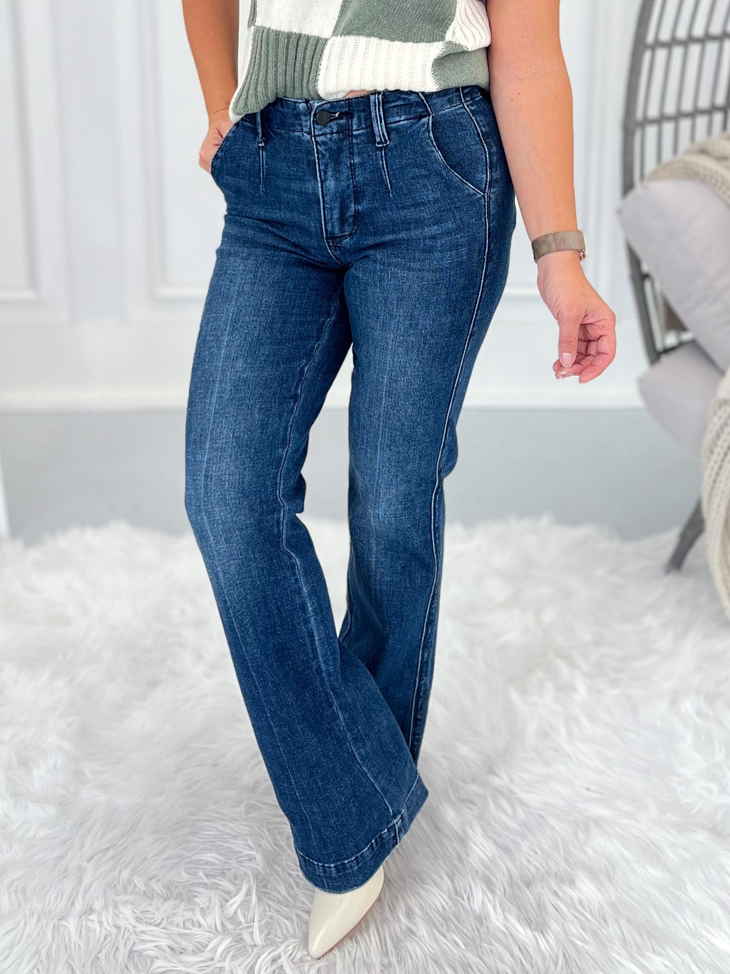 Back To Business - Judy Blue Tummy Control Trouser Bootcut Jean