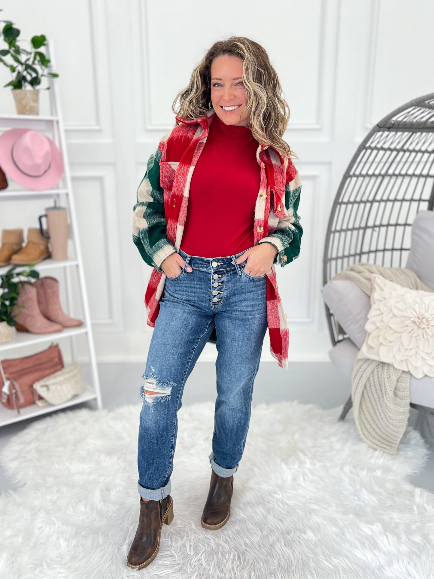Easy Rider - Judy Blue Button Fly Boyfriend Destroyed Jeans