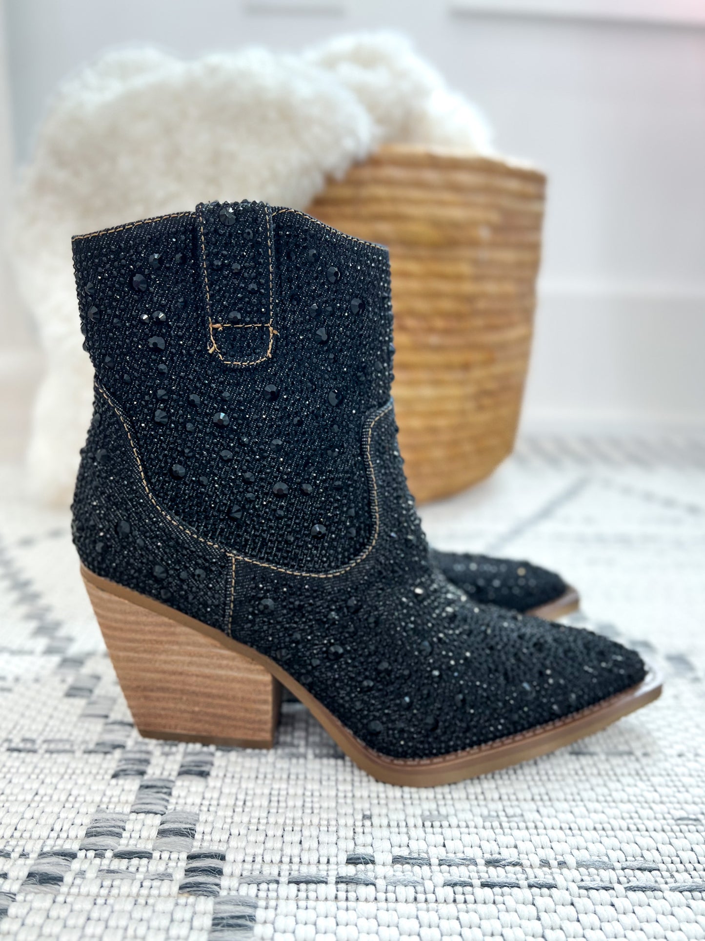 Very G Kady Denim Boot - Black