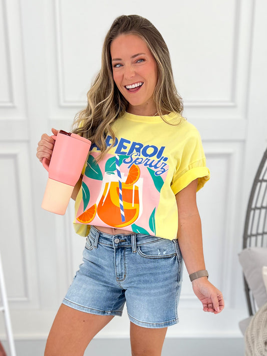 Easy Breezy - Judy Blue Vintage Wash Dad Shorts - Final Sale