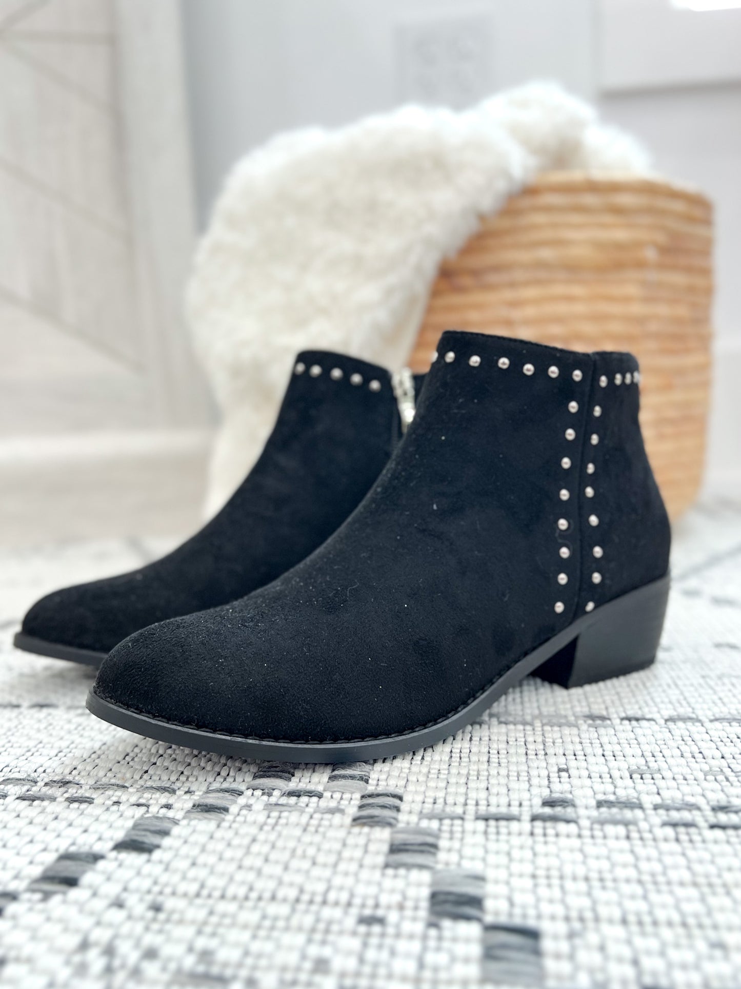 Corkys Casanova Ankle Bootie - Black Suede