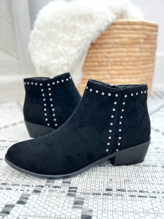 Corkys Casanova Ankle Bootie - Black Suede