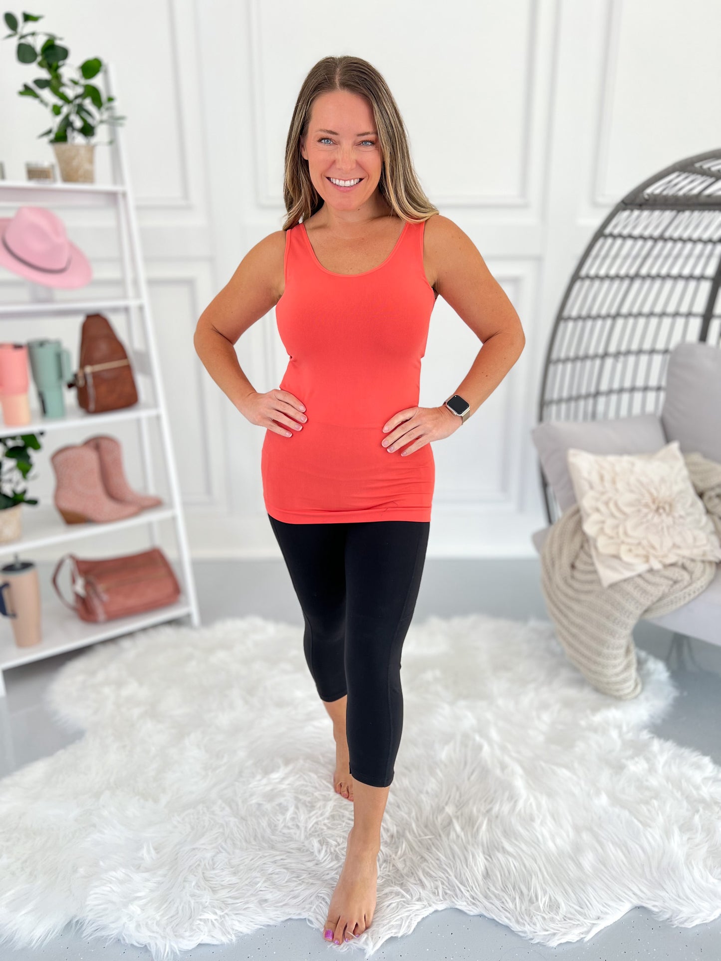 Reversible V or U Neckline Seamless Tank